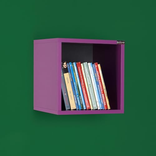 Stylish Purple Wall Shelf, 33 x 33 x 19 cm | 100% Melamine Coated Particle Board, 16 mm Thick | Perfect for Modern Home Decor & Storage Solutions von Hanah Home