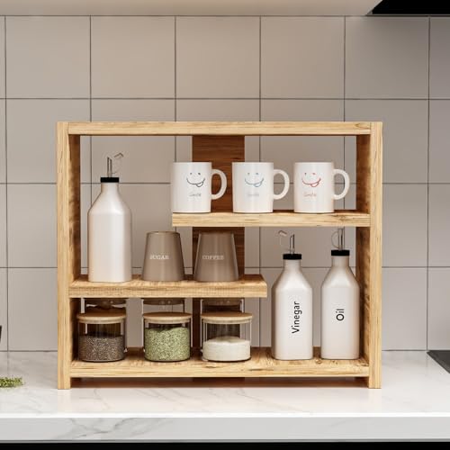 Stylish Wall Shelf, Atlantic Pine, 48.6 x 40 x 21.4 cm | 100% Melamine Coated Particle Board, 18 mm Thick | Perfect for Modern Home Decor & Organization Stylish Wall Shelf, Atlantic Pine, 48.6 x 40 x 21.4 cm | 100% Melamine Coated Particle Board, 18 mm Thick | Perfect for Modern Home Decor & Organization von Hanah Home