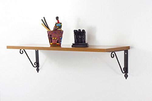 Stylish Wall Shelf, Walnut Color, 72 x 25 x 20 cm | 100% Melamine Coated Particle Board, Metal Bracket | Assembled, Perfect for School & Home Use Stylish Wall Shelf, Walnut Color, 72 x 25 x 20 cm | 100% Melamine Coated Particle Board, Metal Bracket | Assembled, Perfect for School & Home Use von Hanah Home