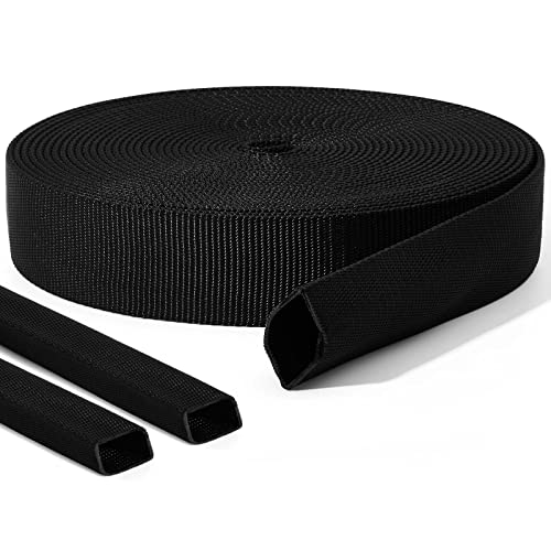 Hanaive 7,9 m Nylon-Hydraulikschlauch-Schutzhülse, Tig-Taschenlampe, Kabelabdeckung, schwarze Schutzhülle, Schlauchmantel, hydraulische Umwicklung, Schneiddraht, Mantelhülse, Management-Wickel für von Hanaive