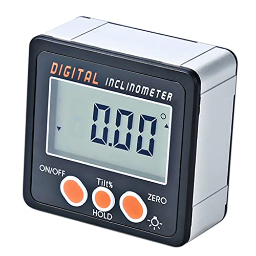 Digitaler LCD Winkelmesser Neigungsmesser 0-360 ° Elektronische Winkelmesser Aluminiumlegierung Shell Digital Bevel Box Winkelmesser Meter Magneten Basis von Hancaner