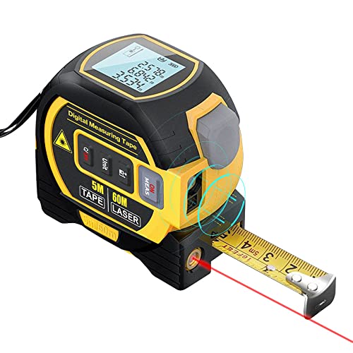 Laser Entfernungsmesser Hancaner DTAPE Entfernungsmesser Digital,Maßband Laser Messgerät Entfernung mit LCD Hintergrundbeleuchtung Laser 40m/60m von Hancaner
