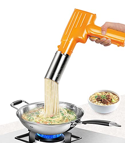 Hanchen Elektrische Nudelmaschine Haushalt Handheld Multifunktionale Spaghetti Macaroni (Standardversion + ein 2,5 mm runder Teigeimer) von Hanchen