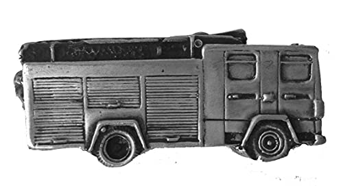 Kühlschrankmagnet, Motiv: Feuerwehrauto, ca. 1990 (Sideview) ref62b mit Zinn-Effekt von Hand Creations
