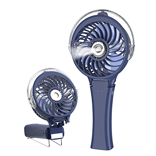 HandFan Handventilator Akku Tragbarer USB Ventilator Elektrischer 34ML Wassertank Mini Lüfter Batteriebetrieben Faltbar Desk Fan für Büro Zuhause Reisen Camping Party von HandFan