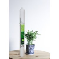 Taufkerze | Kommunionkerze Für Mädchen Und Jungen Mit Namen Datum Beschriftet Grün Verschiedene Größen Verfügbar von HandMakeCandle