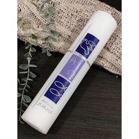 Taufkerze Kommunionkerze Flieder Lila Mädchen Wachs, Für Mit Name Und Datum Beschriftet von HandMakeCandle