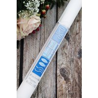 Kommunionkerze Taufkerze Junge Blau Wachs | 2025 "Kommt Her Und Esst" Mit Christlichen Symbolen Fisch Kreuz Kelch Brot von HandMakeCandle