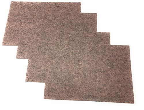 Gilde Handwerk Platzset 4er Set Filz rot grün hellgrau dunkelgrau beige 45cm x 30cm Uni Platzset waschbar (beige) von HandWerk