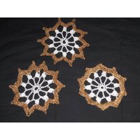 5 Häkelsterne Mit Glitzerrand 5 Häkelsterne Mit Glitzerrand von Handarbeitstraum