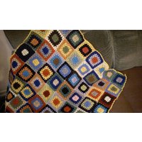 Bunte Patchworkhäkeldecke von Handarbeitstraum