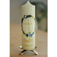 Taufkerze Blumenkranz, Jungen, Mädchen, Boho Taufkerze Blumenkranz, Jungen, Mädchen, Boho von HandartbeitMuc