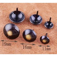11mm 16mm 19mm 30 Stk Schwarze Polsterknöpfe Polsternägel Für Möbel Polsternagel Köpfe, Leder Tacks von HandbagPartsStudio