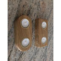2Erteelichthalter Aus Massiv Holz Eiche in Eckig Oder Gerundet Und 100%handgefertigt.der Leicht Schräg Laufende Maserung, Sehr Edel von HandcrafVonKarlheinz