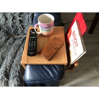 Edele Couchtisch Tablett Mit Seitenfach in Jeder Größe Aus Massiv Durchgehende Lamellen, Buche Oder Eiche 19-20mm.30cm Lang Und 12cm Höhe von HandcrafVonKarlheinz