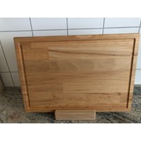 Hochwertiges Schneidebrett Buche 400x280x38mm Groß Lebensmittelecht Endgeölt von HandcrafVonKarlheinz
