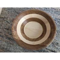 Wunderschöne Segmentschale Ahorn, Eiche, Schüssel Für Obst, Brot Und Vieles Mehr, Handgefertigtes Unikat von HandcrafVonKarlheinz