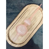 Handgefertigte Weihnachtsbaum-Baumspitze Aus Glas Mit Wachsmalerei 6x27 cm Muster #83 von HandcraftArtOfficial