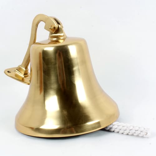 Aluminium-Schiffsglocke AL 1845 (Messing, 22,9 cm) von Handcrafted Trading Co.