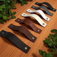 50Er Jahre Vintage Möbelknauf Möbelknäufe Küchenknäufe Möbelgriffe Aus Nappaleder von HandcraftedInTheUK