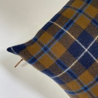 Grün Karierte Wolle Kissenbezug Armee Grüne Blau Ausgesetzt Reißverschluss 14x24 "24 "22" 20" Gemacht Mit Pendleton Handarbeit Von Misa von Handcraftedbymisa