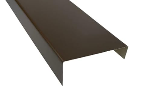 Alu U - Profil Länge 2 m Winkel Abdeckprofil U Leiste (Alu braun RAL 8014, A=35 B=80 C=35 mm) von Handel Hoffmann