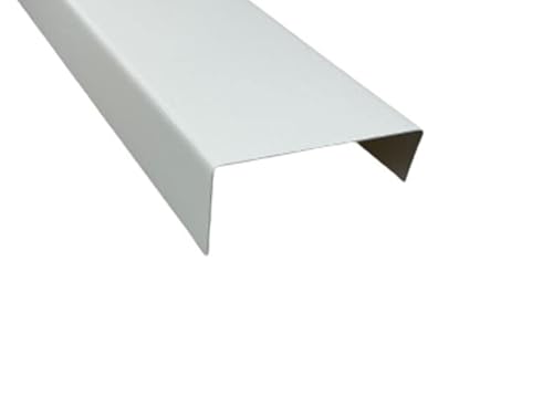 Handel Hoffmann Alu U-Profil Länge 2 m Winkel 90 ° (Alu weiß RAL 9010, A=40 B=120 C=40 mm) von Handel Hoffmann