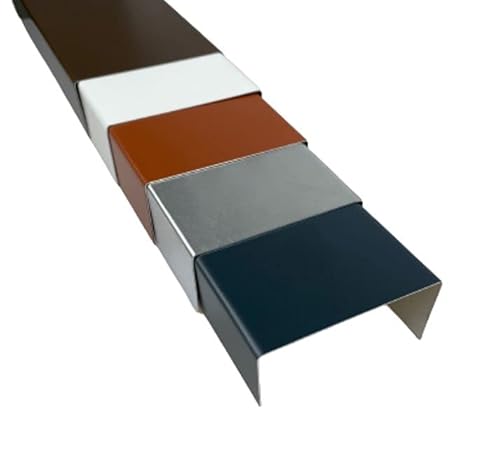 Handel Hoffmann Alu U-Profil Länge 2 m Weiß RAL 9010, U-Form, 40x70x40 mm, 90° Winkel, Aluminium 0,8 mm, Abdeckprofil von Handel Hoffmann