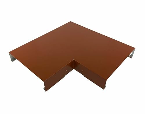 Ecke 90° Mauerabdeckung Attika Aluminium farbig 0,8 mm (Zuschnitt 33 cm, Rot RAL 8004) von Handel Hoffmann