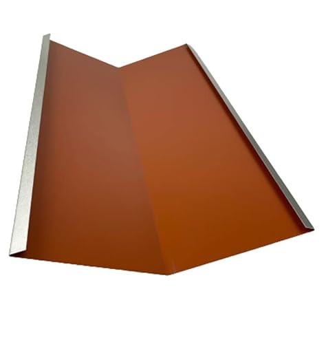 Kehlbleche 2 m lang Aluminium farbig 0,8 mm (groß, Rot RAL 8004) von Handel Hoffmann