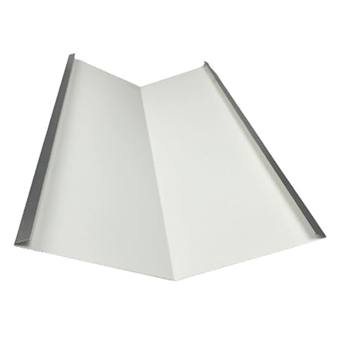 Kehlbleche 2 m lang Aluminium farbig 0,8 mm (klein, Weiß RAL 9010) von Handel Hoffmann