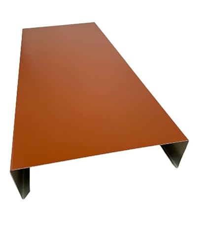 Mauerabdeckung 1 m lang Aluminium farbig 0,8 mm (groß, Rot RAL 8004) von Handel Hoffmann