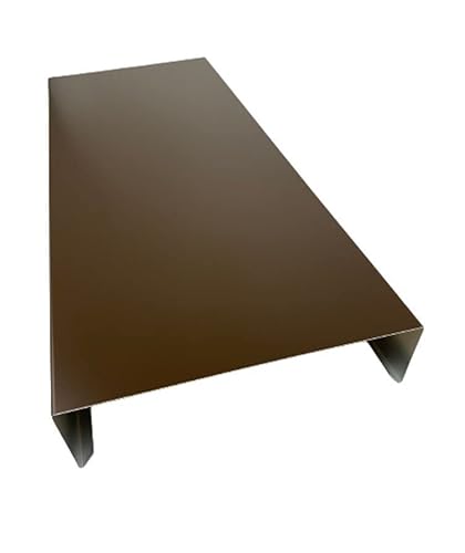 Mauerabdeckung 2 m lang Aluminium farbig 0,8 mm (klein, Braun RAL 8014) von Handel Hoffmann