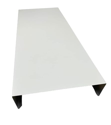 Mauerabdeckung 2 m lang Aluminium farbig 0,8 mm (klein, Weiß RAL 9010) von Handel Hoffmann