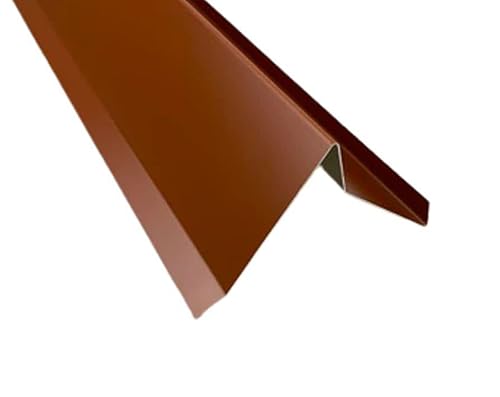 Ortgangblech 1 m lang Aluminium farbig 0,8 mm (mittel, Rot) von Handel Hoffmann