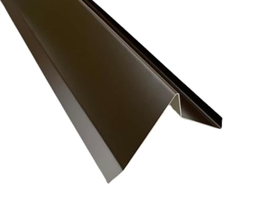 Ortgangblech 2 m lang Aluminium farbig 0,8 mm (klein, Braun) von Handel Hoffmann