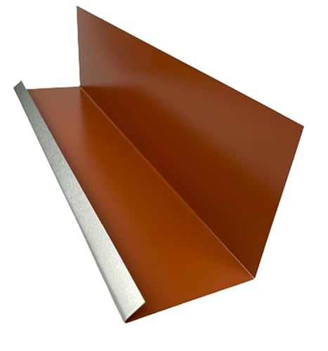 Wandanschlußblech 1 m lang Aluminium farbig 0,8 mm (klein, Rot RAL 8004) von Handel Hoffmann