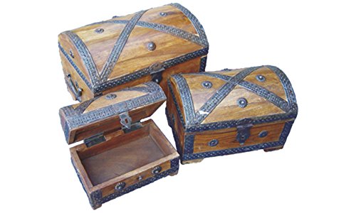 Handelsagentur Sieboldt Piratentruhe, Schatztruhe, 3'er Set von Handelsagentur Sieboldt