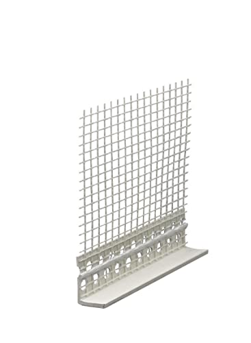 10 Stab PVC Abschlussprofil 15 mm 200 cm = 20 m Abschluss Kantenprofil Gewebe Putzabschluss Fassade von Handelskönig