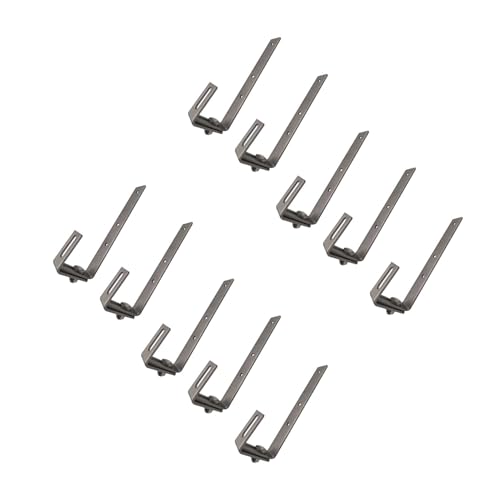 10x Handelskönig J-Dachhaken für Bitumen- und Schiefer 23,9 cm, verstellbar - Dachhaken Photovoltaik Befestigung PV Anlage aus H17-Stahl rostfrei und robust von Handelskönig