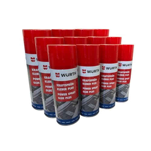 12x Würth Kraftsprühkleber Plus 400 ml Kraftsprühkleber Sprühkleber für Schwammscheibe Reibebrett Kleber von Handelskönig