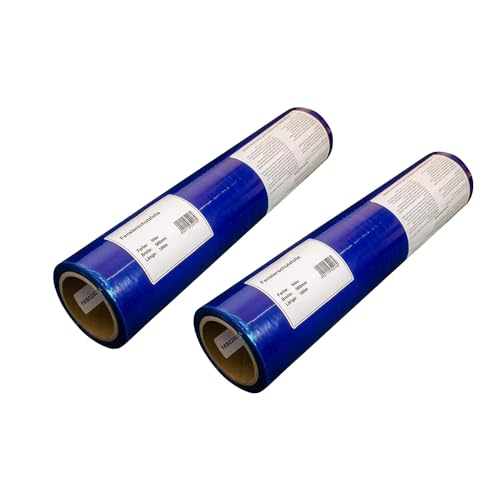 Handelskönig 2 x Malerfolie Schutzfolie blau Abdeckfolie 50 cm x 100 m Fensterschutzfolie Folie Oberfächenschutzfolie für Innen- und Außen rückstandsfrei abziehbar von Handelskönig