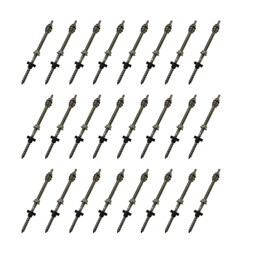 24x Handelskönig Stockschraube M10 x 250 mm V2A mit Dichtung & Sperrzahnmutter zur Montage von PV-Anlagen, rostfrei & wetterfest von Handelskönig