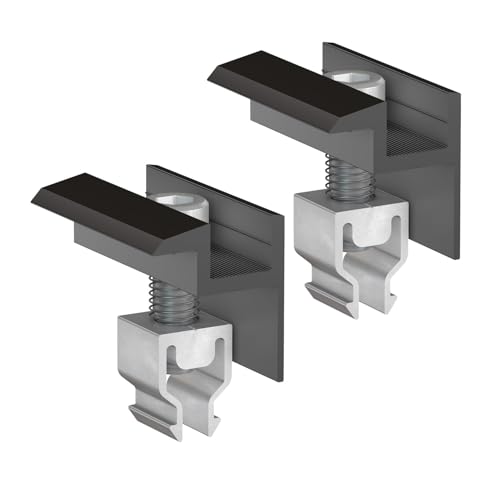 2x Handelskönig Endklemme "Klickfix" schwarz zur Befestigung von Solarmodulen mit einer Rahmenhöhe von 30 - 40 mm 2x Handelskönig Endklemme "Klickfix" schwarz zur Befestigung von Solarmodulen mit einer Rahmenhöhe von 30 - 40 mm von Handelskönig