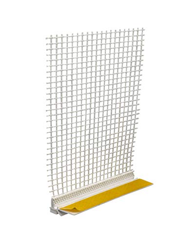 30 x Handelskönig Anputzleiste 9 mm mit Gewebe und Schutzlippe je 260 cm = 78 lfdm Anputzleiste Putzleiste Apuleiste Armierungsgewebe Putzgewebe Fensterleiste von Handelskönig