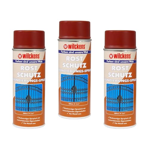 3x Wilckens Rostschutzspray Rotbraun 400 ml Schutzspray Spray Rostschutz Korrosionsschutz Grundierungspray Lackspray Schutzlack von Handelskönig