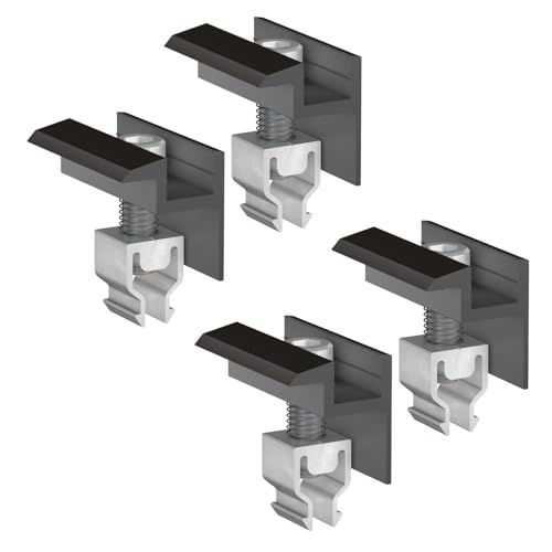 4x Handelskönig Endklemme "Klickfix" schwarz zur Befestigung von Solarmodulen mit einer Rahmenhöhe von 30 - 40 mm von Handelskönig