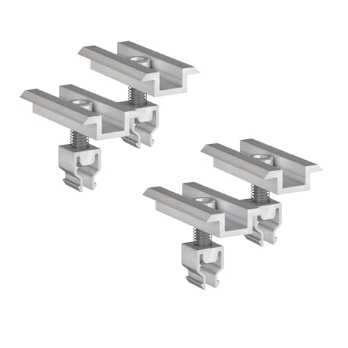 4x Handelskönig Mittelklemme "Klickfix" silber zur Befestigung von Solarmodulen mit einer Rahmenhöhe von 30 - 40 mm von Handelskönig