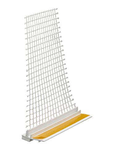 60 x Handelskönig Anputzleiste 9 mm mit Gewebe 140 cm Putzleiste Putzprofil Fensterleiste Fenster Putz Außen 84 m von Handelskönig