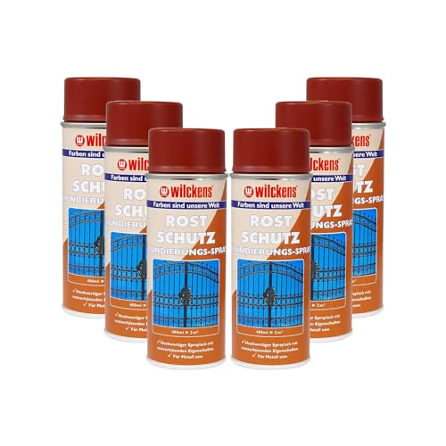 6x Wilckens Rostschutzspray Rotbraun 400 ml Schutzspray Spray Rostschutz Korrosionsschutz Grundierungspray Lackspray Schutzlack von Handelskönig